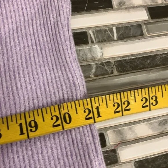 No Boundaries Ribbed Lilac Long Sleeve Top - Picture 6 of 8